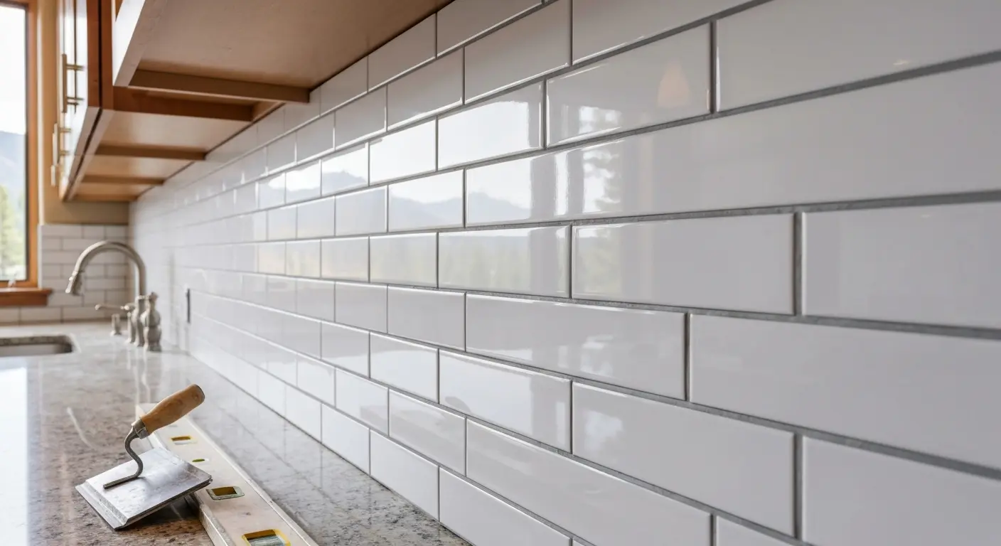 Kitchen backsplash tile installation