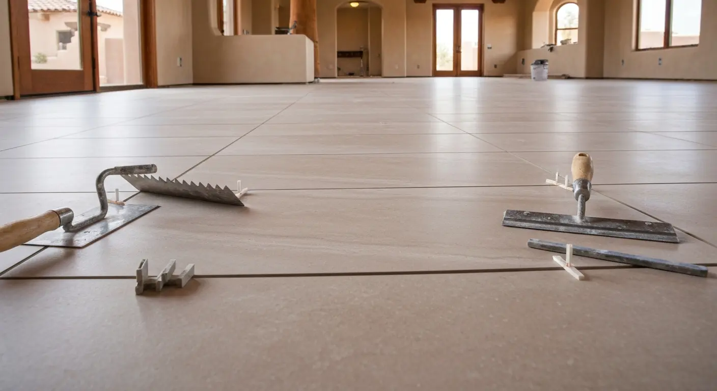 Floor tile installation
