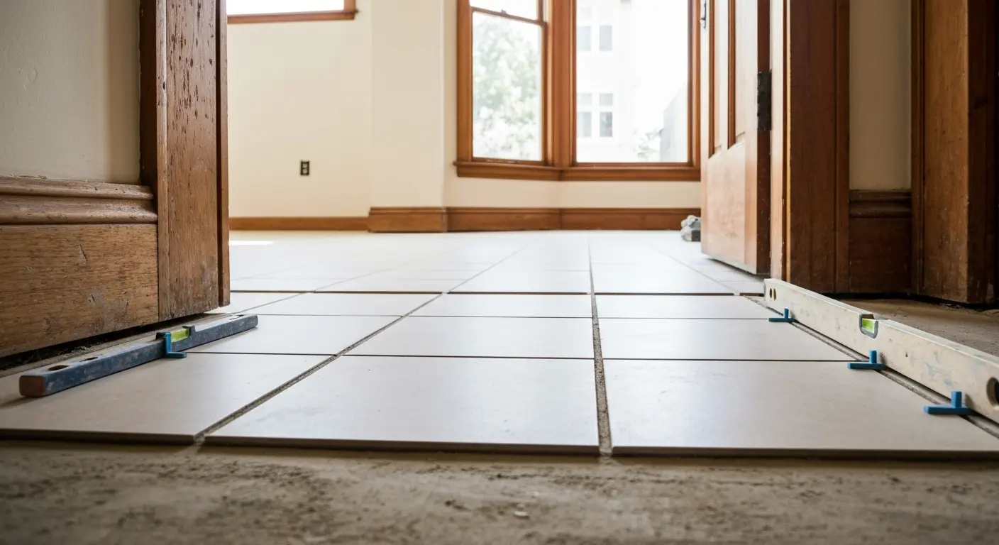 Floor tile installation