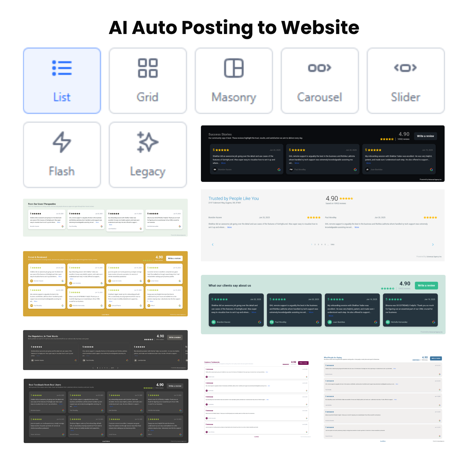 Review Website Widgets