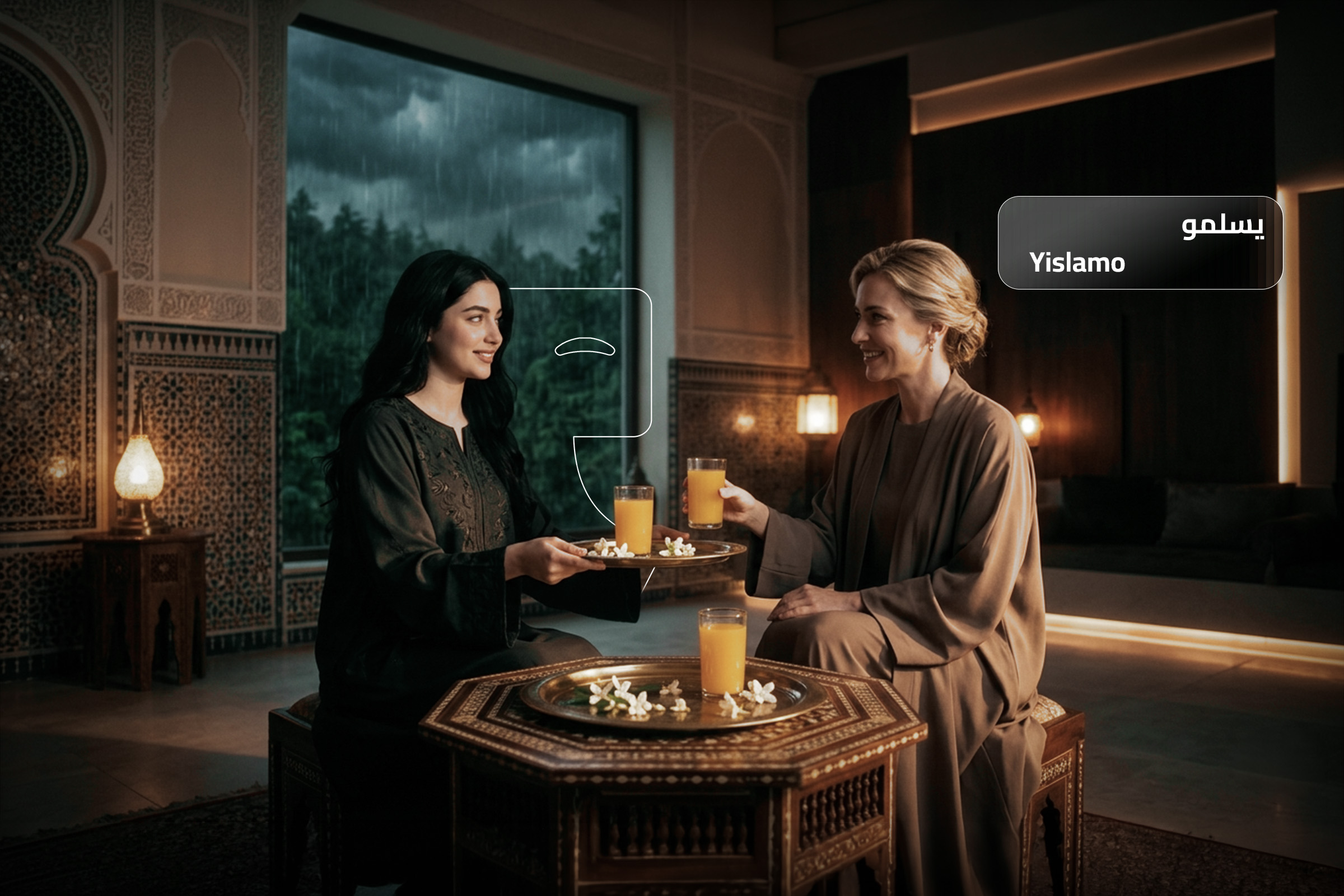 Yislamo meaning thank you in Arabic with a real-life everyday conversation example