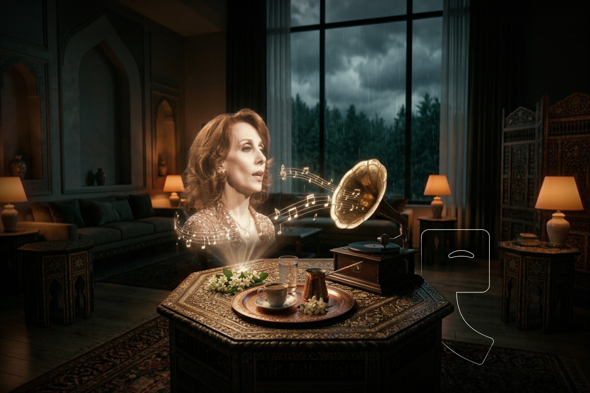 Fairuz singing, representing Tarab, the emotional ecstasy in Arabic music Fairuz singing, representing Tarab, the emotional ecstasy in Arabic music