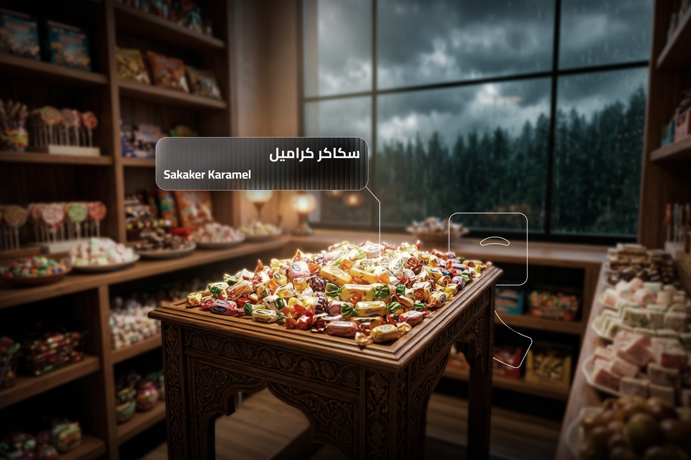Traditional Syrian caramel candies that many children enjoyed, displayed in a nostalgic Syrian sweet shop. Traditional Syrian caramel candies that many children enjoyed, displayed in a nostalgic Syrian sweet shop.