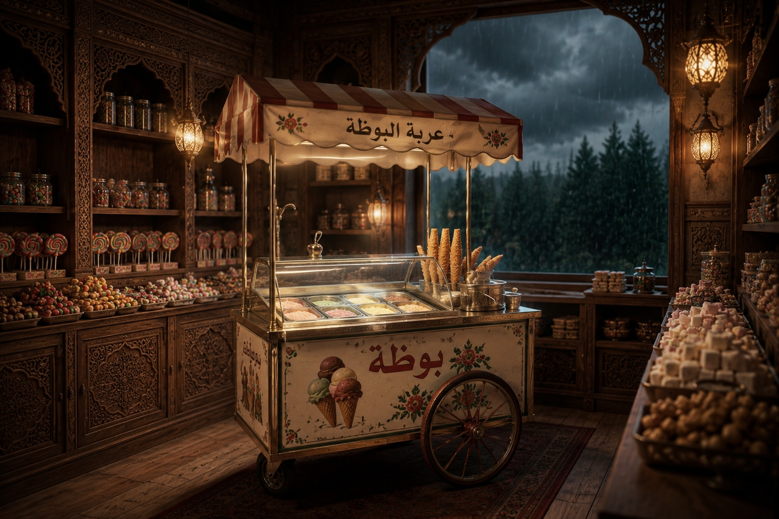 Traditional Syrian ice pop cart selling Boza Bil-Asaya, a nostalgic frozen summer treat loved by generations of Syrian children. Traditional Syrian ice pop cart selling Boza Bil-Asaya, a nostalgic frozen summer treat loved by generations of Syrian children.