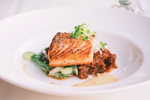 filet of sea bass on a plate