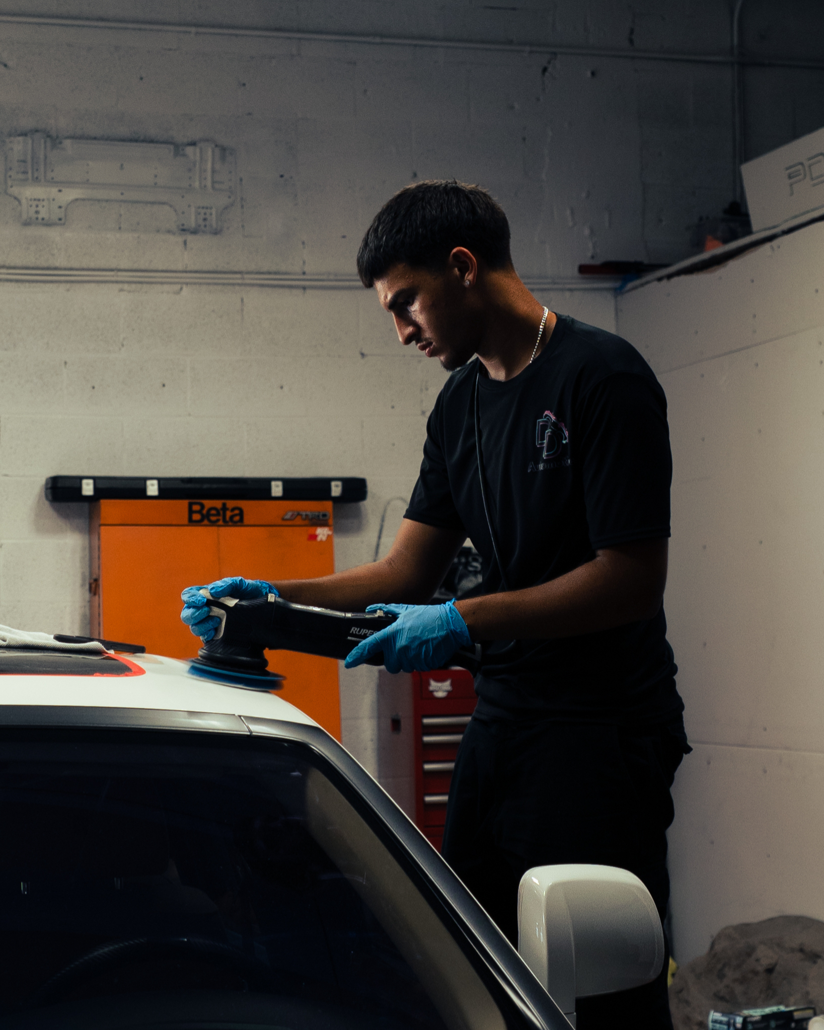 DD Auto Detailing team performing professional car detailing in Miami