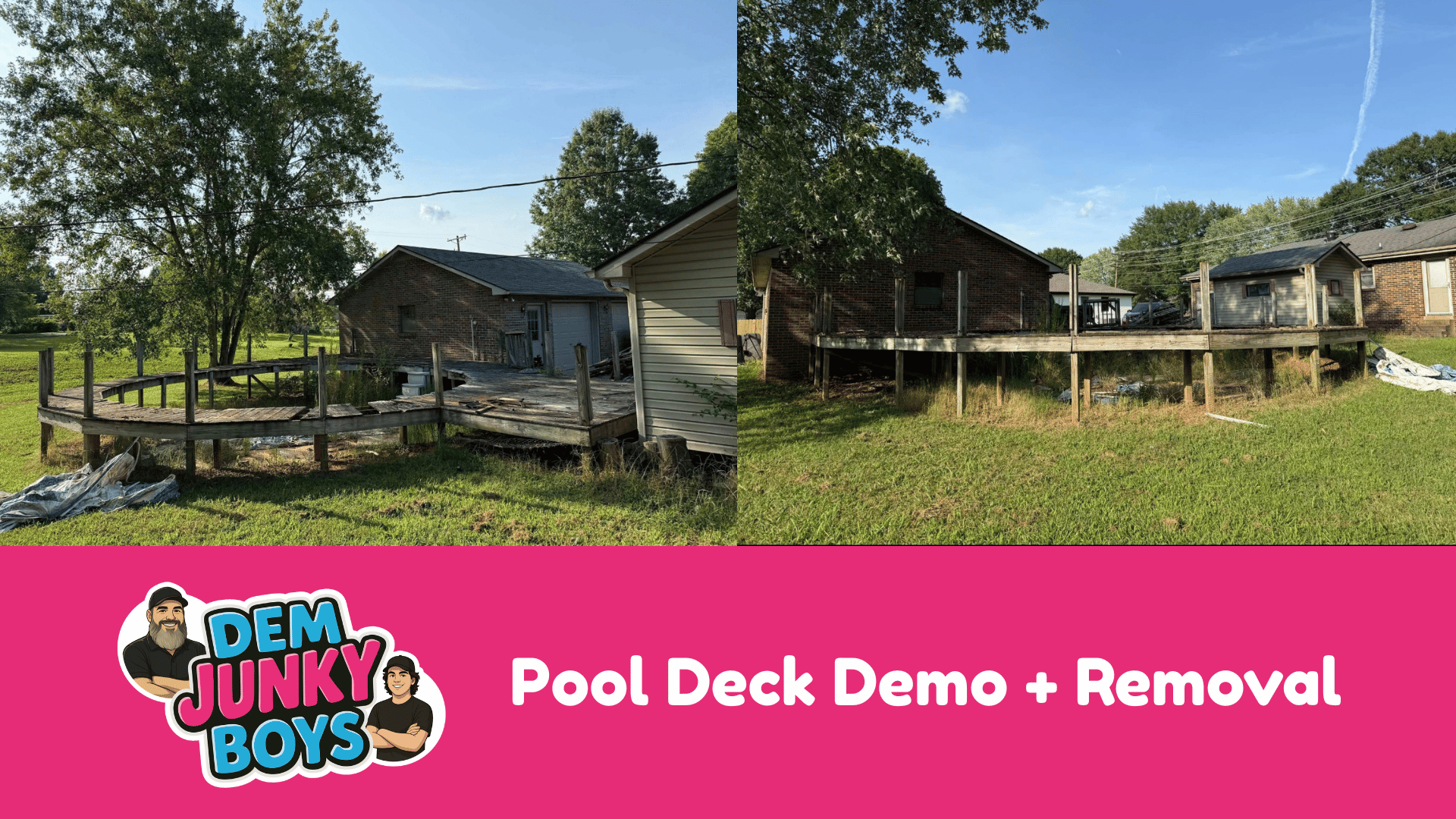 Pool Deck Demo and Removal Clarksville, TN by Dem Junky Boys
