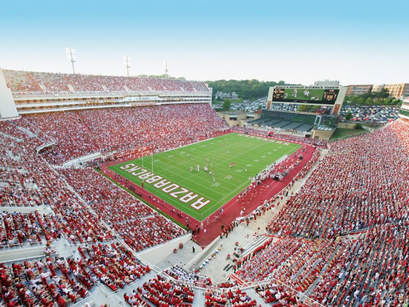 football stadium with fans