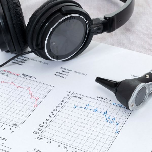 audiogram and otoscope