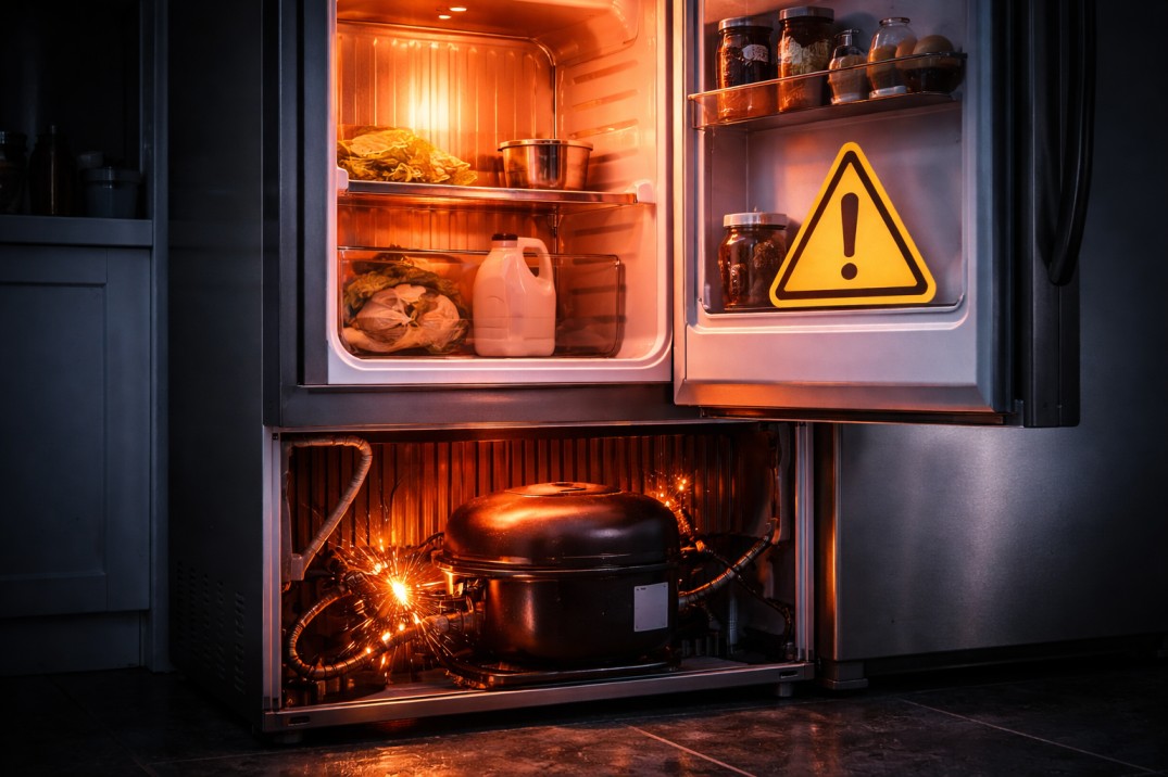 LG fridge linear compressor failure symptoms