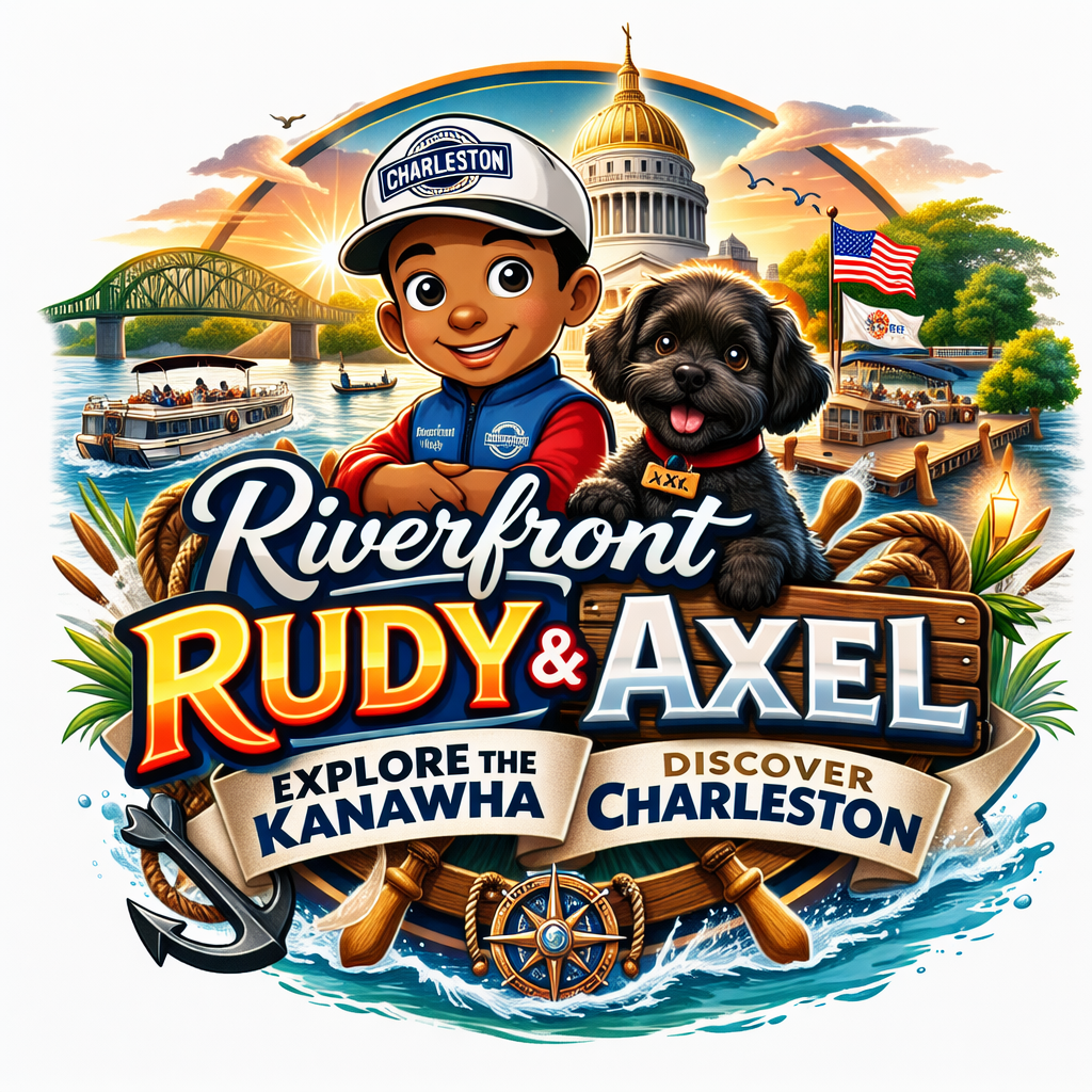 Riverfront Rudy and Axel exploring Charleston