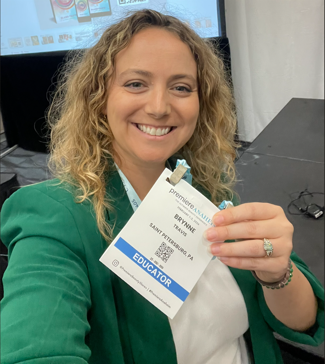 Brynne at industry event