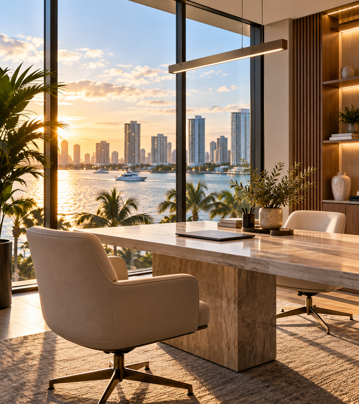 Private meeting room with natural light
