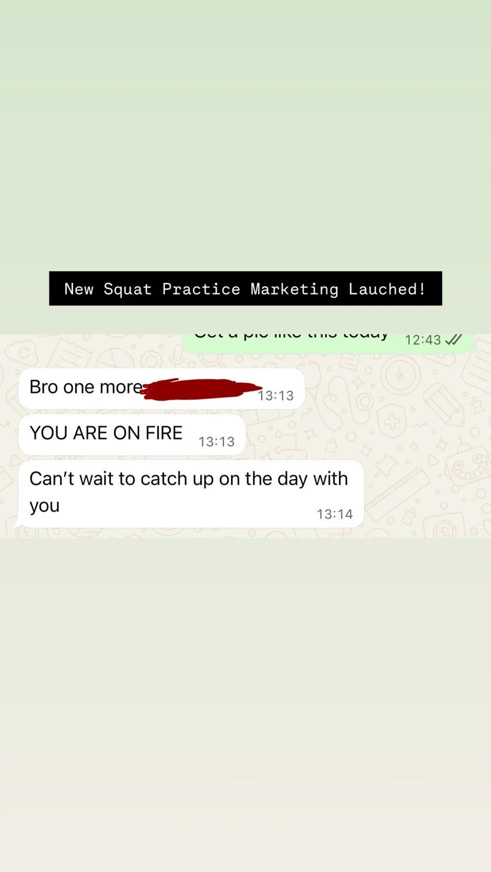 Original client feedback screenshot 5