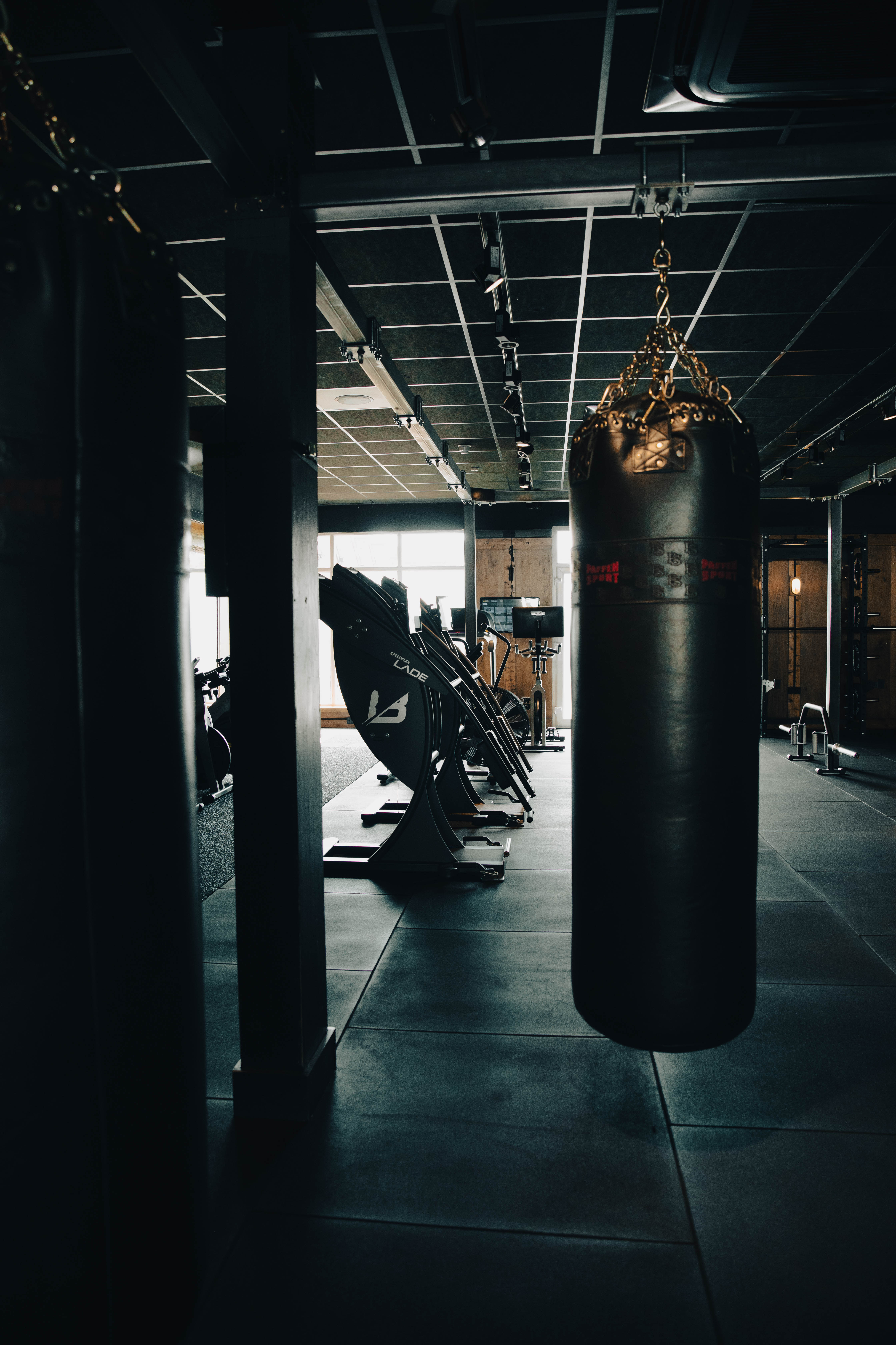 Inside Hooked Training Club: boxing bags and training equipment