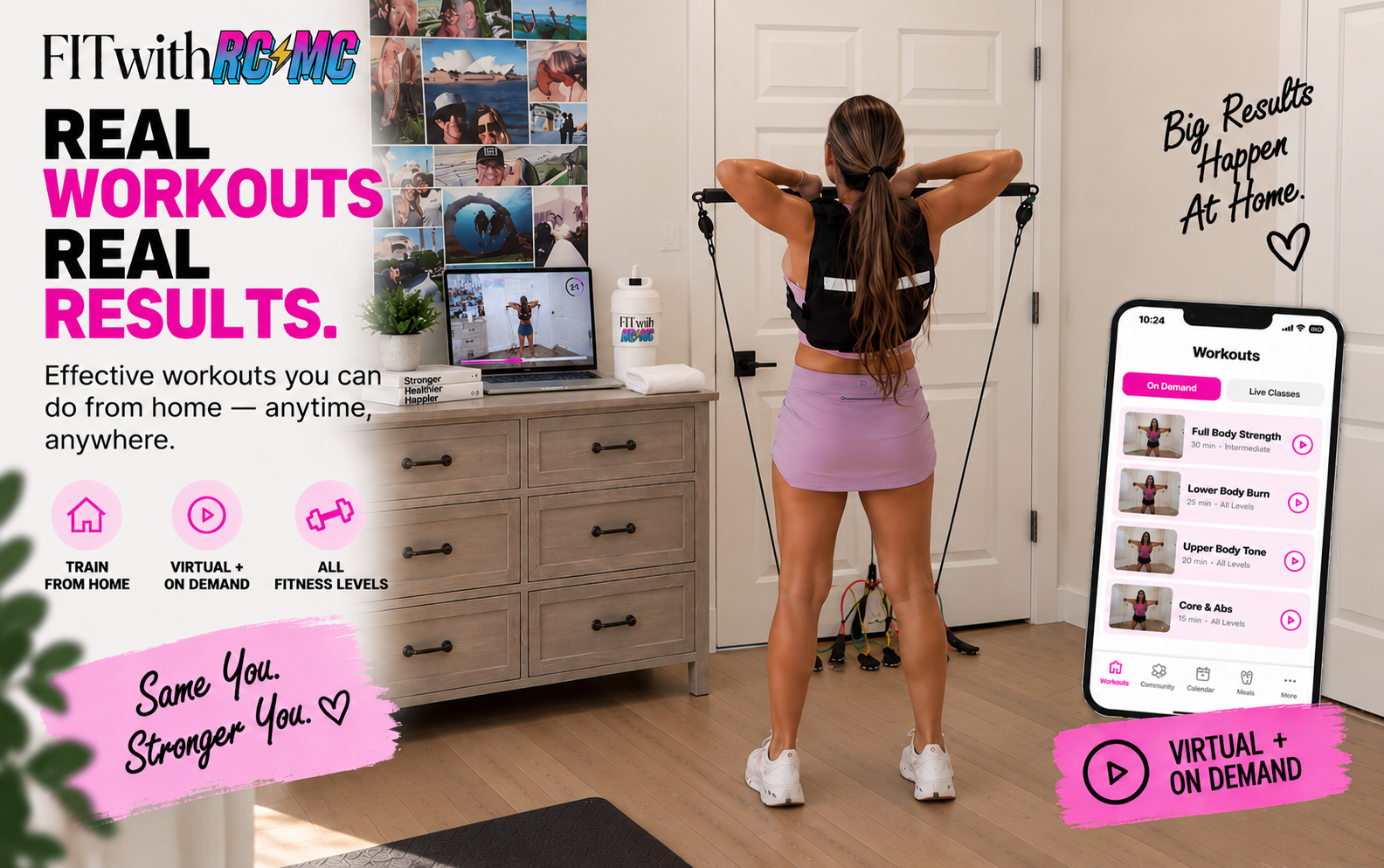 Member following a FIT With RCMC workout at home