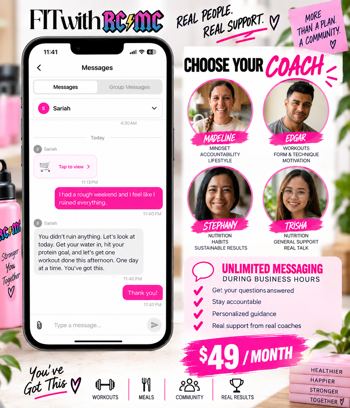 Coaching conversation turning a rough weekend into a simple next step