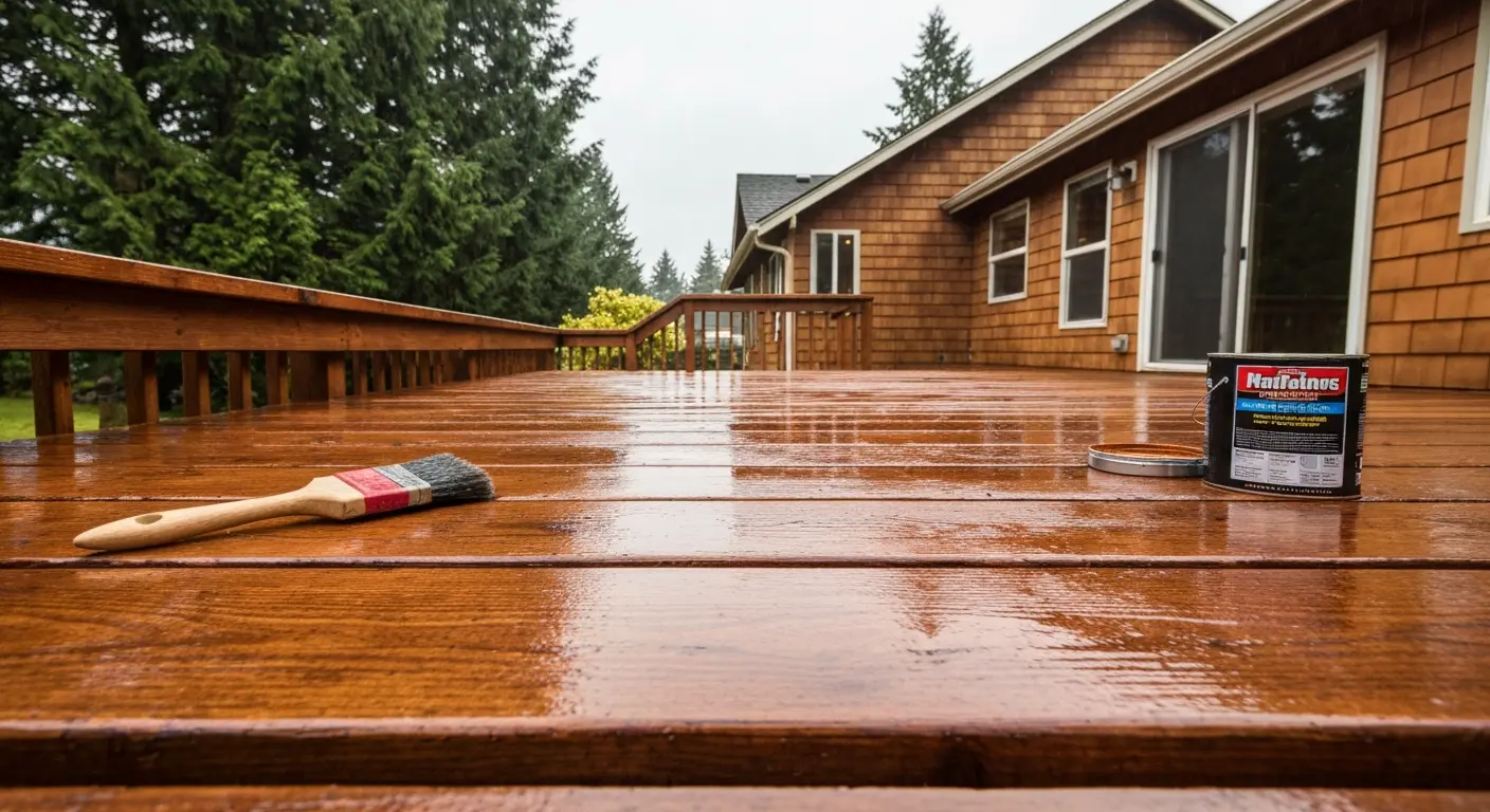 Deck and fence staining project