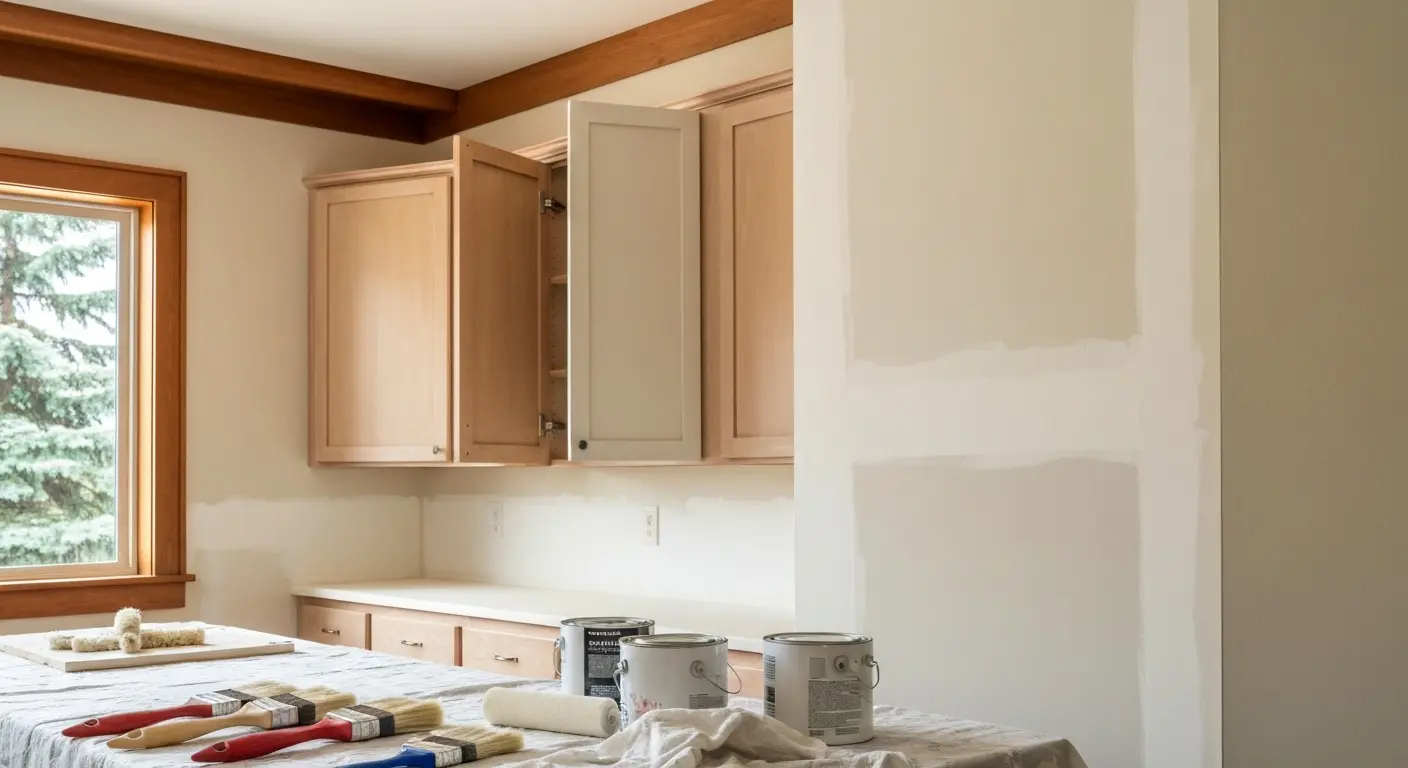 Interior painting and cabinet refinishing