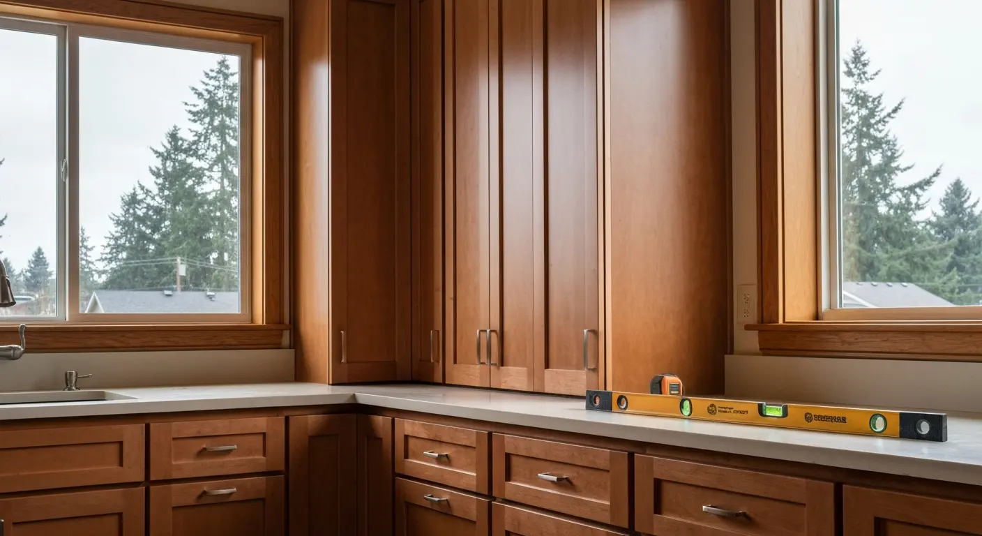 Custom cabinet installation in Tacoma