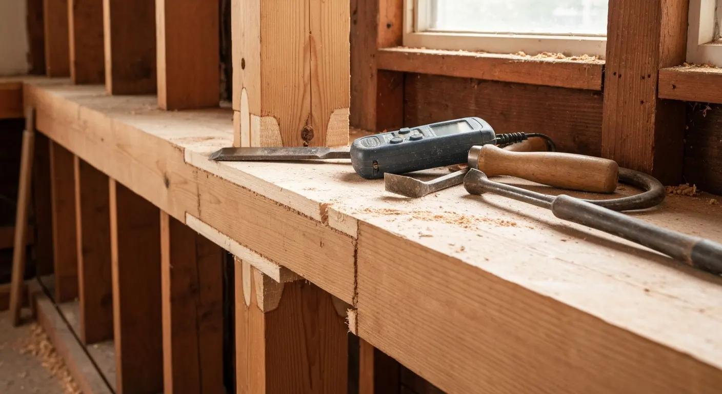 Wood rot repair and structural restoration