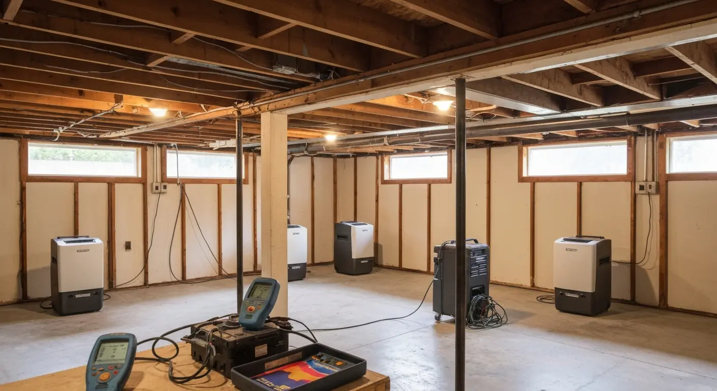 Water damage restoration project