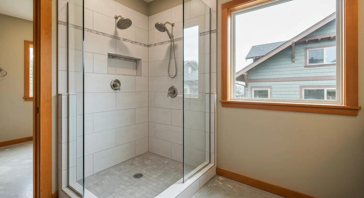 Walk-in shower installation