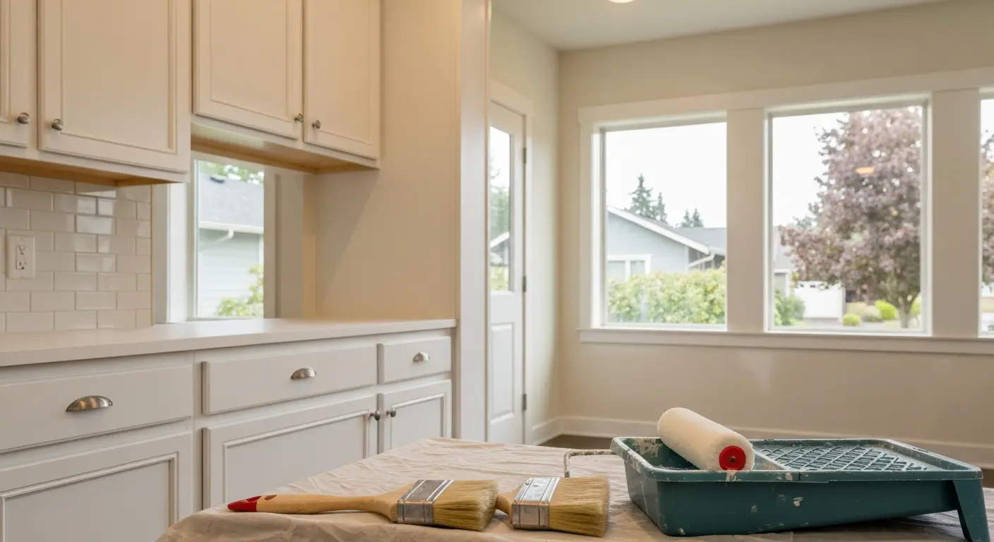 Interior kitchen and bathroom painting