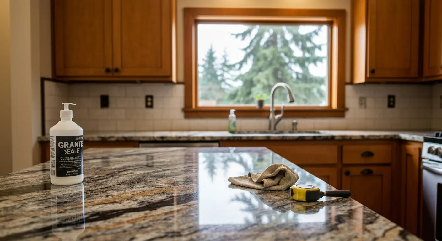 Granite countertop installation