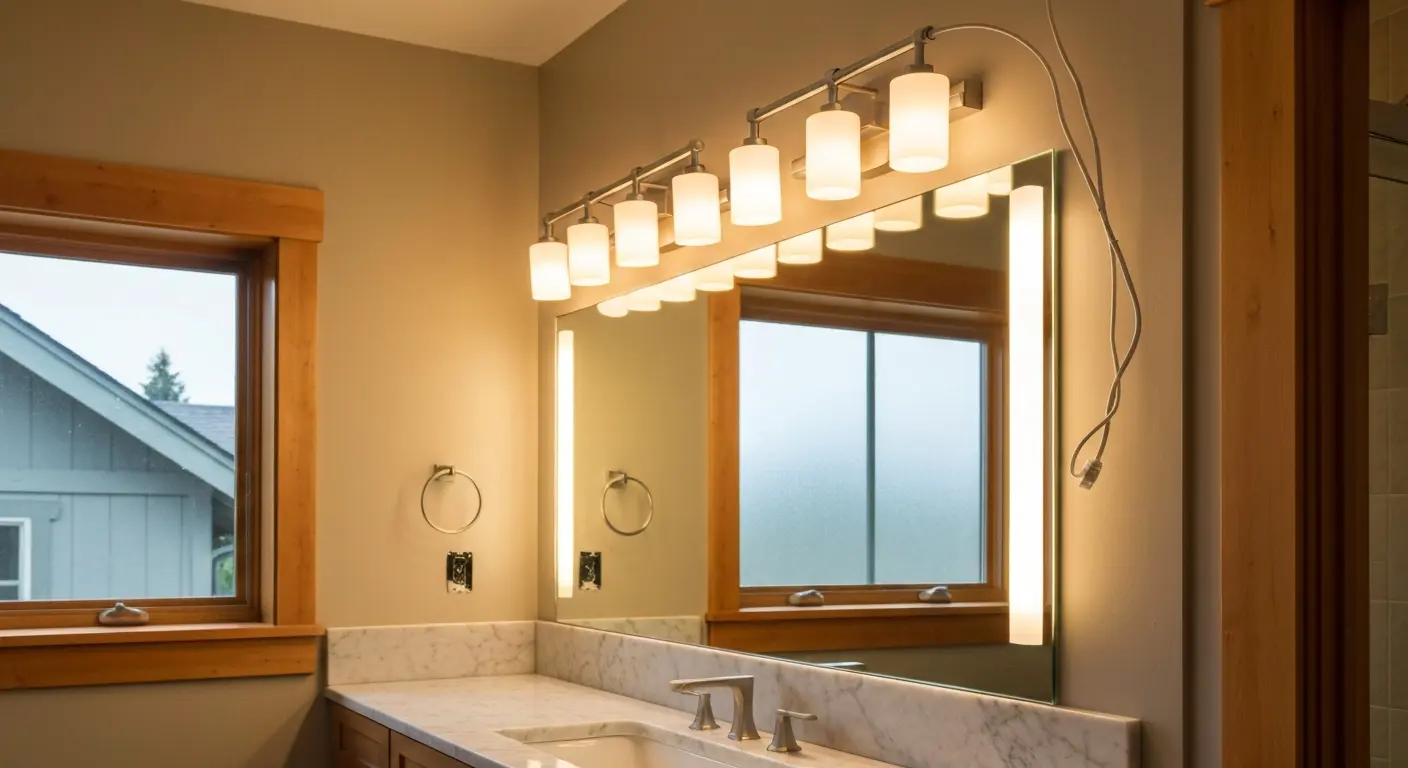 Decorative bathroom lighting fixture