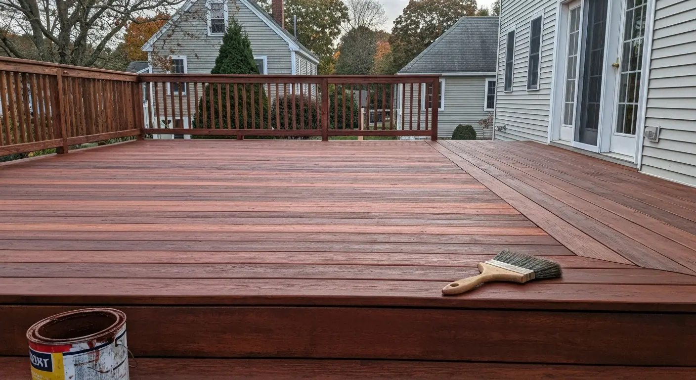Deck staining