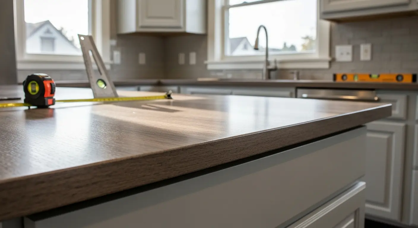 Laminate countertop installation