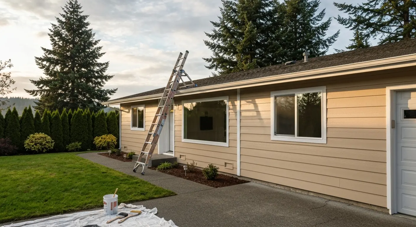 Exterior house painting project