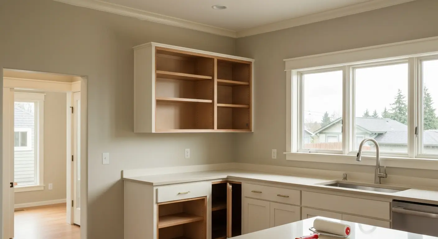 Interior painted kitchen in Orting home
