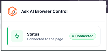 Entrepreneur working with AI assistant manipulating browser-based CRM workspace