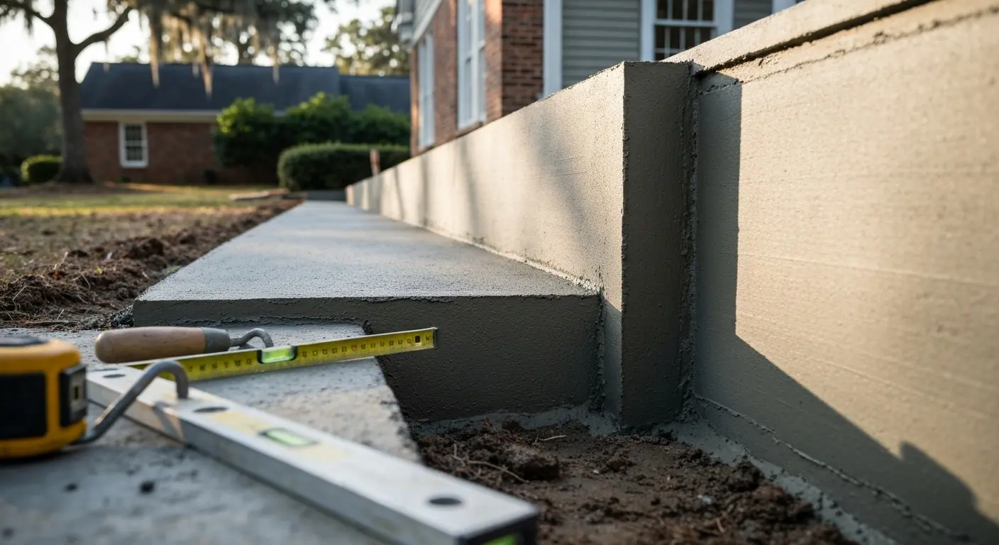 Concrete footer installation