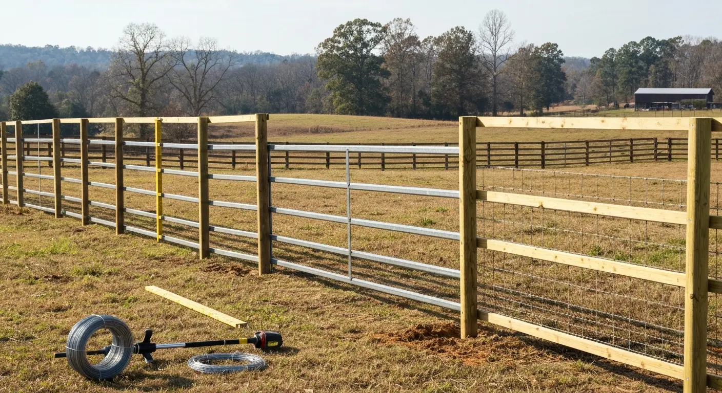 Agricultural farm fencing in Greenwood County