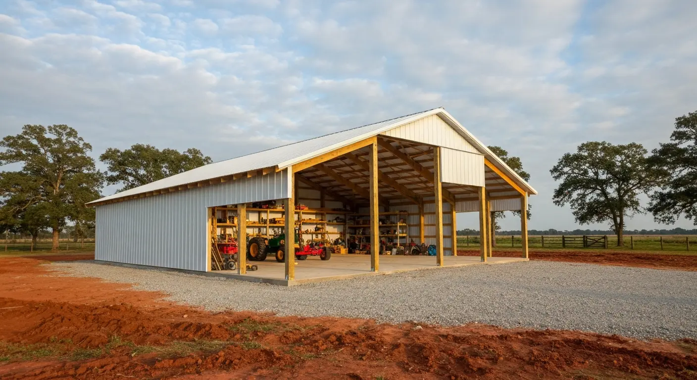 Pole barn construction