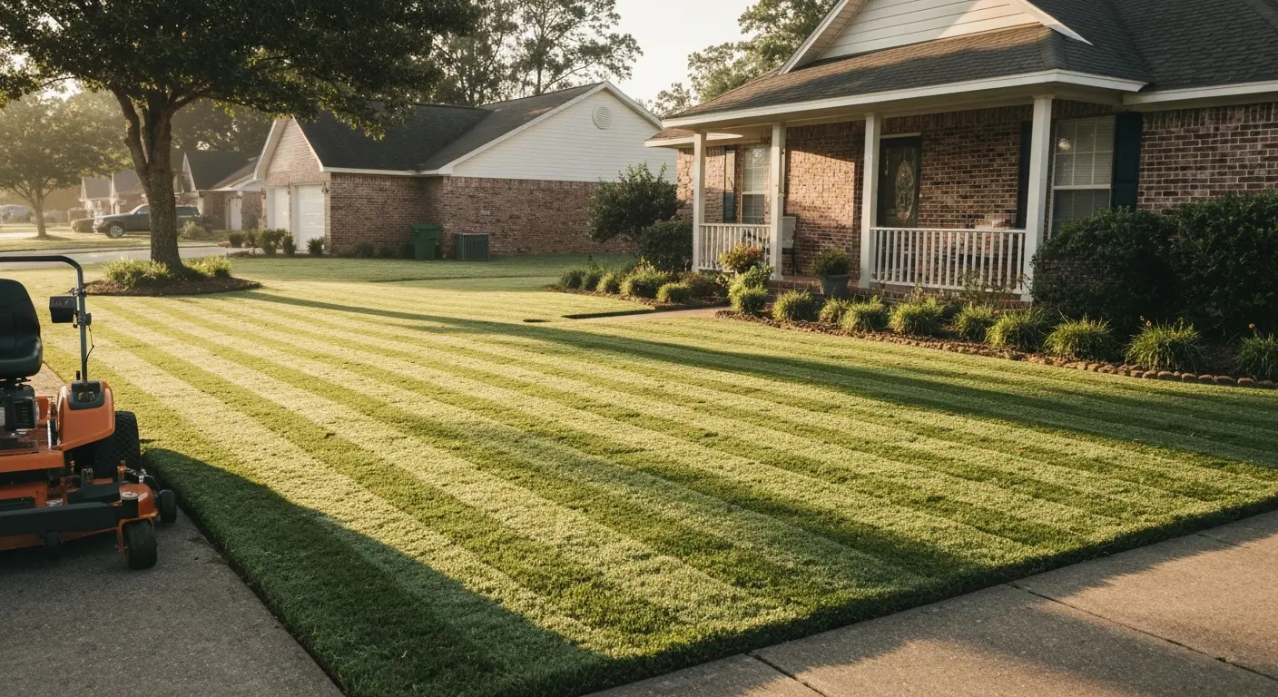 Professional lawn mowing service