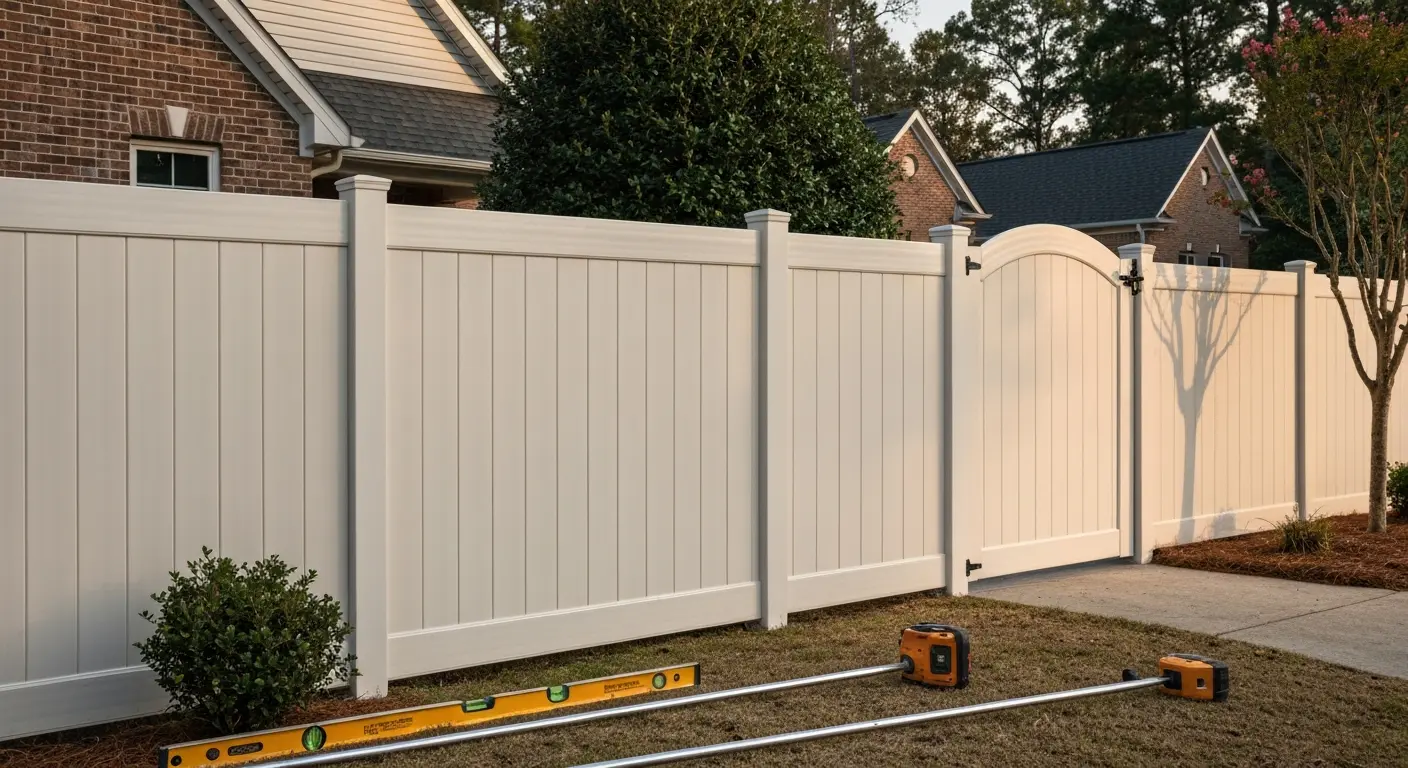 Residential fence installation