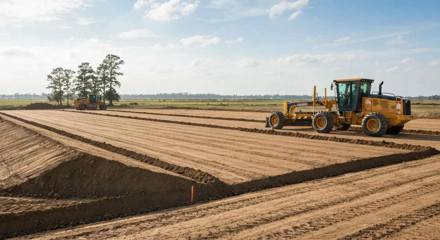 Commercial site grading