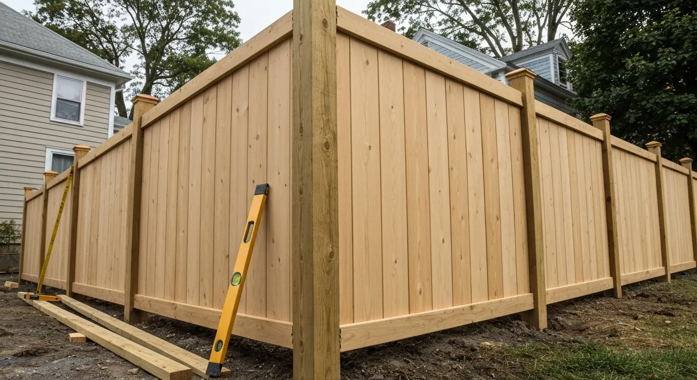 Residential fence installation