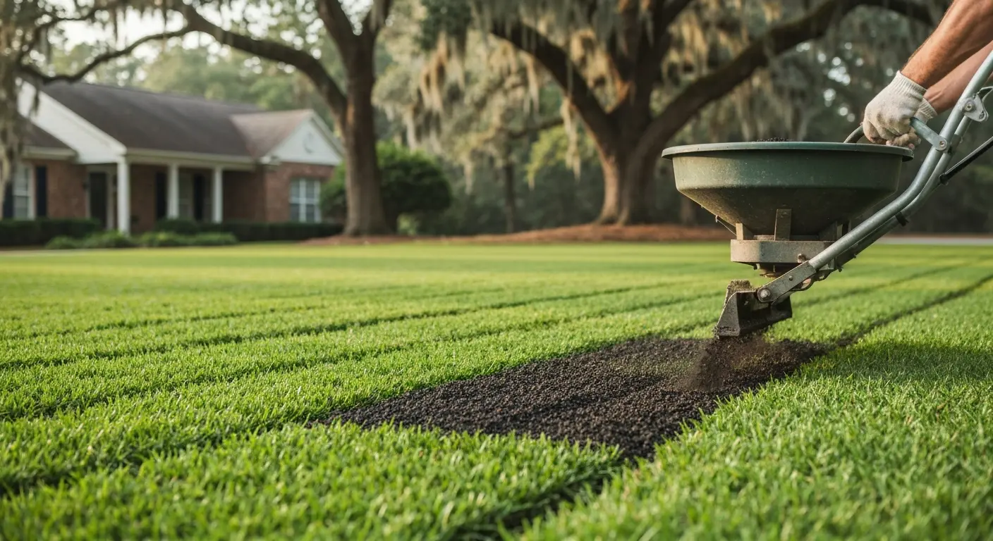 Lawn fertilization application