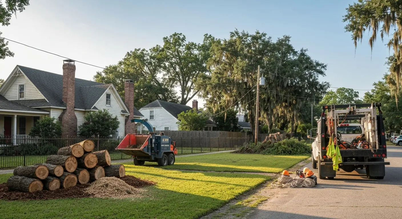 Tree removal after storm