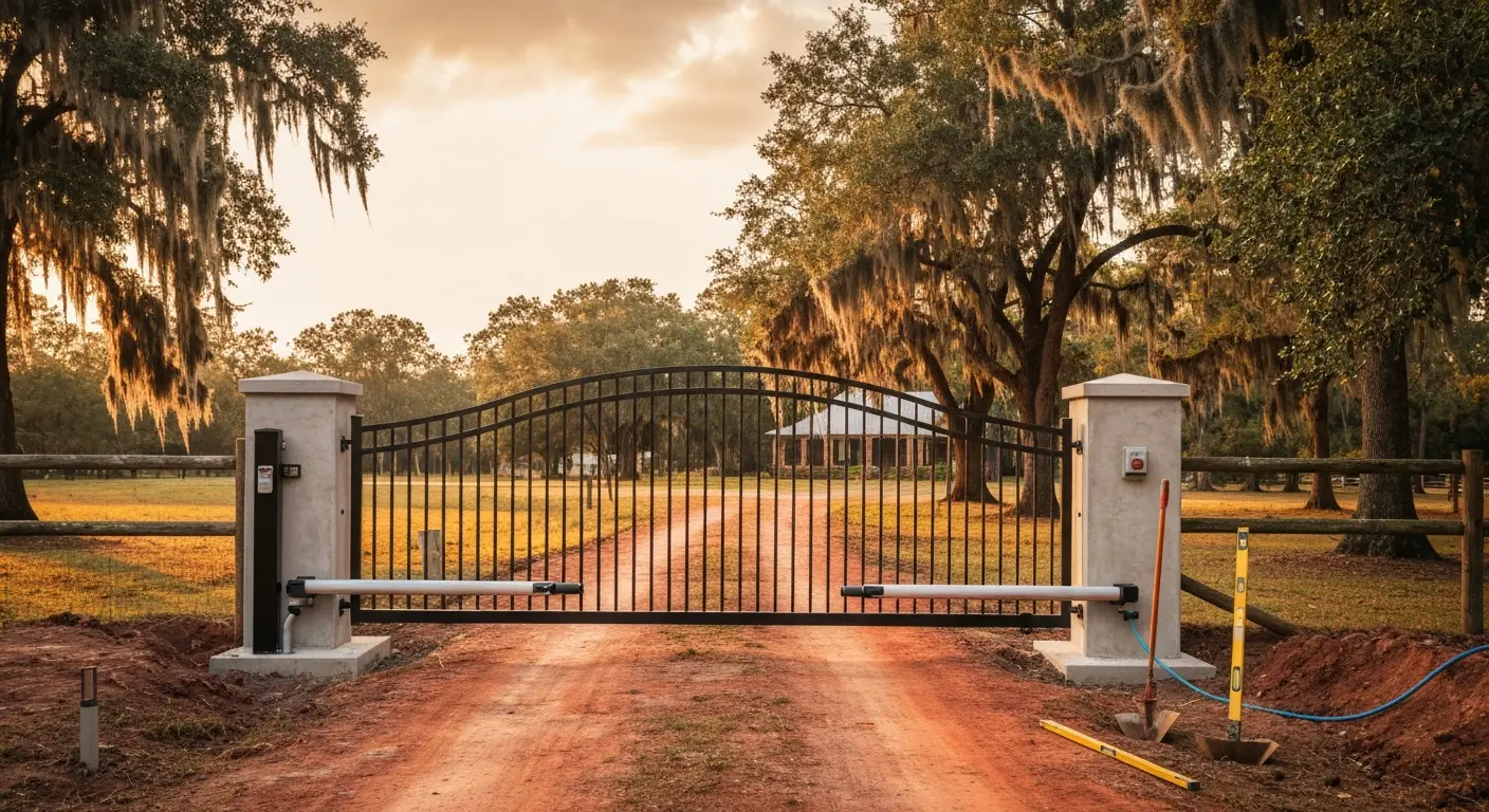 Custom driveway gate
