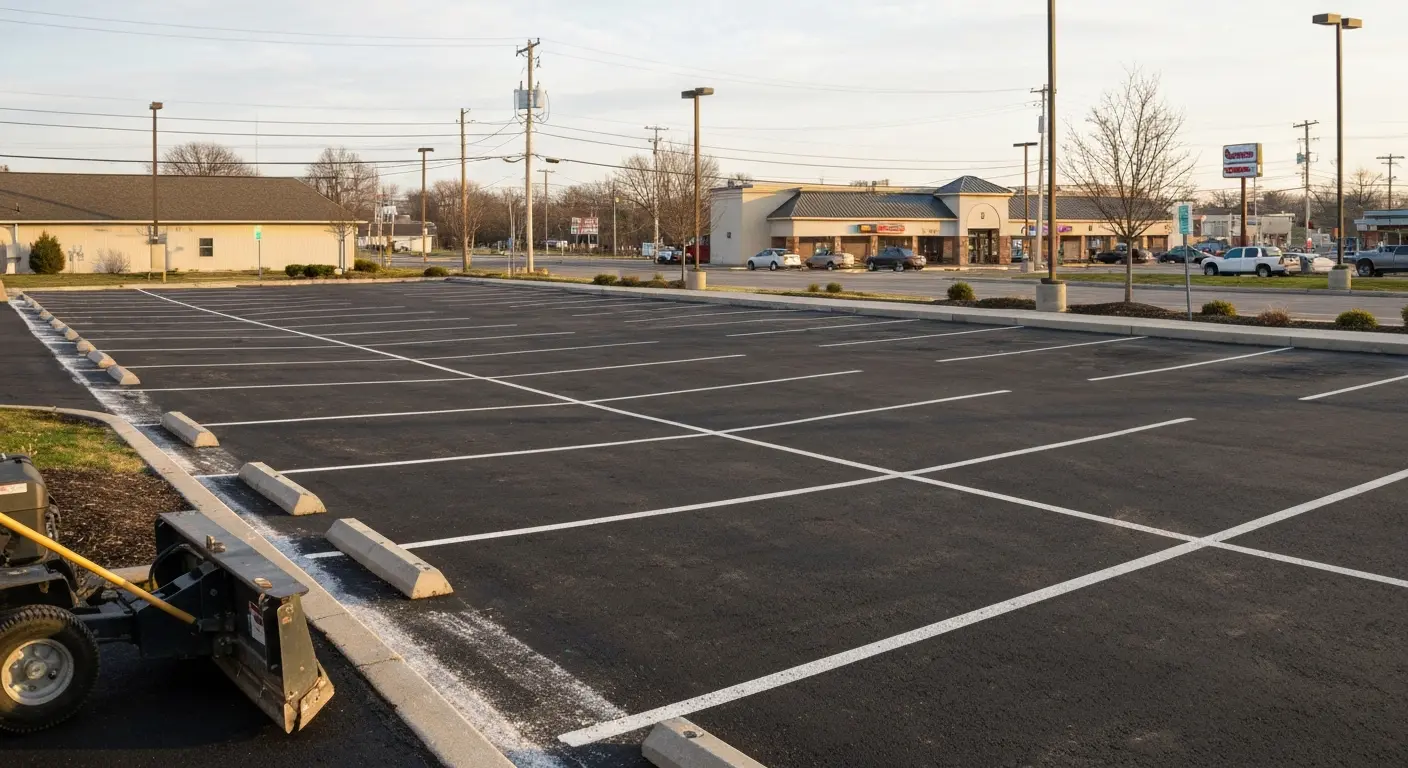 Commercial parking lot clearing