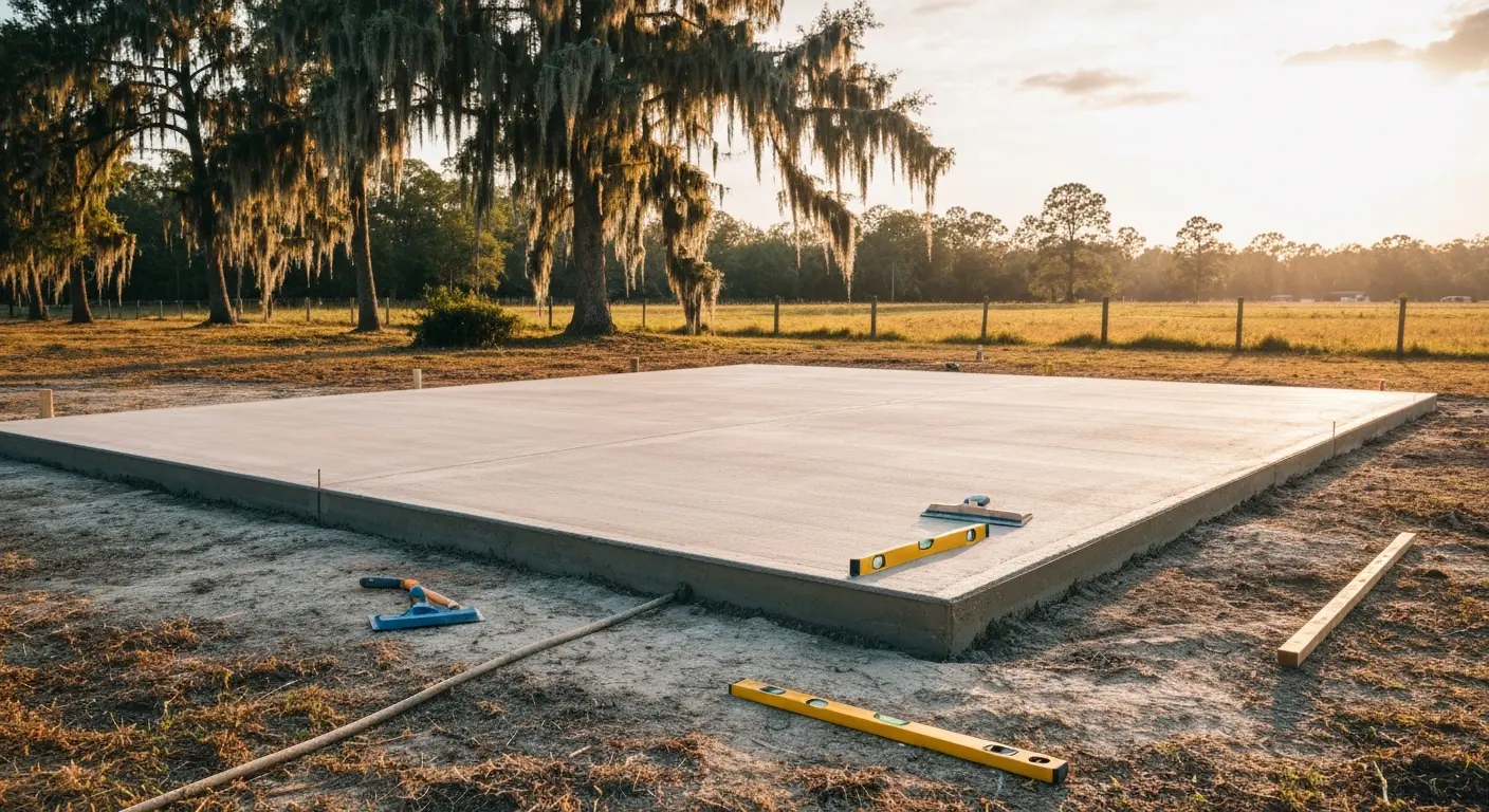 Concrete slab installation