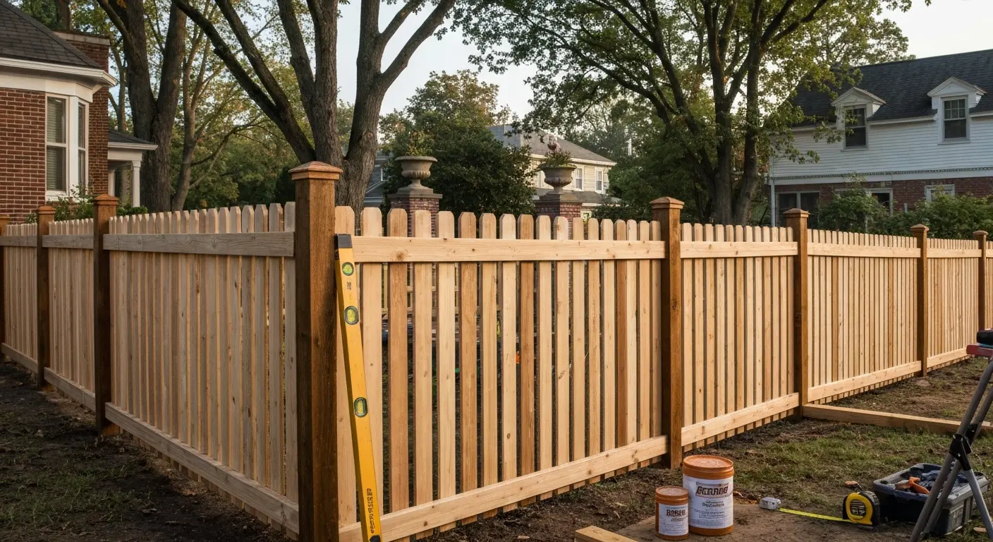 Residential fence installation
