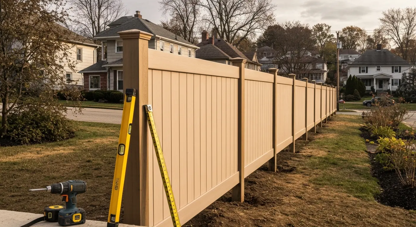 Residential fence installation