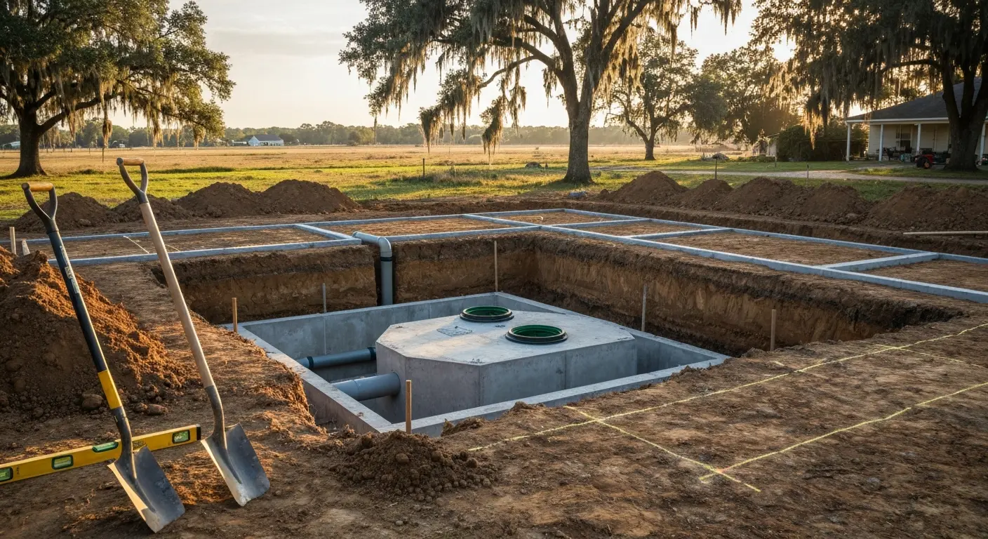 Septic system installation